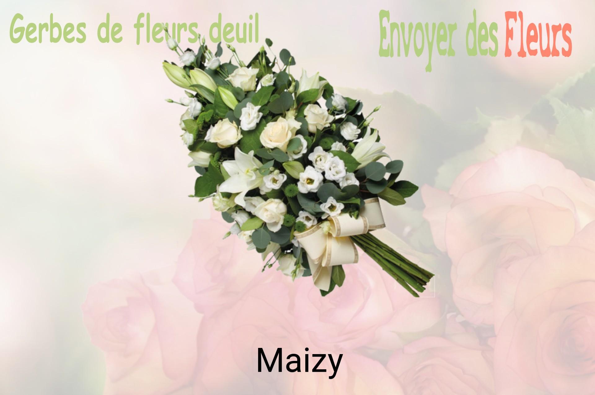 Gerbe de fleurs de deuil livrée à Maizy